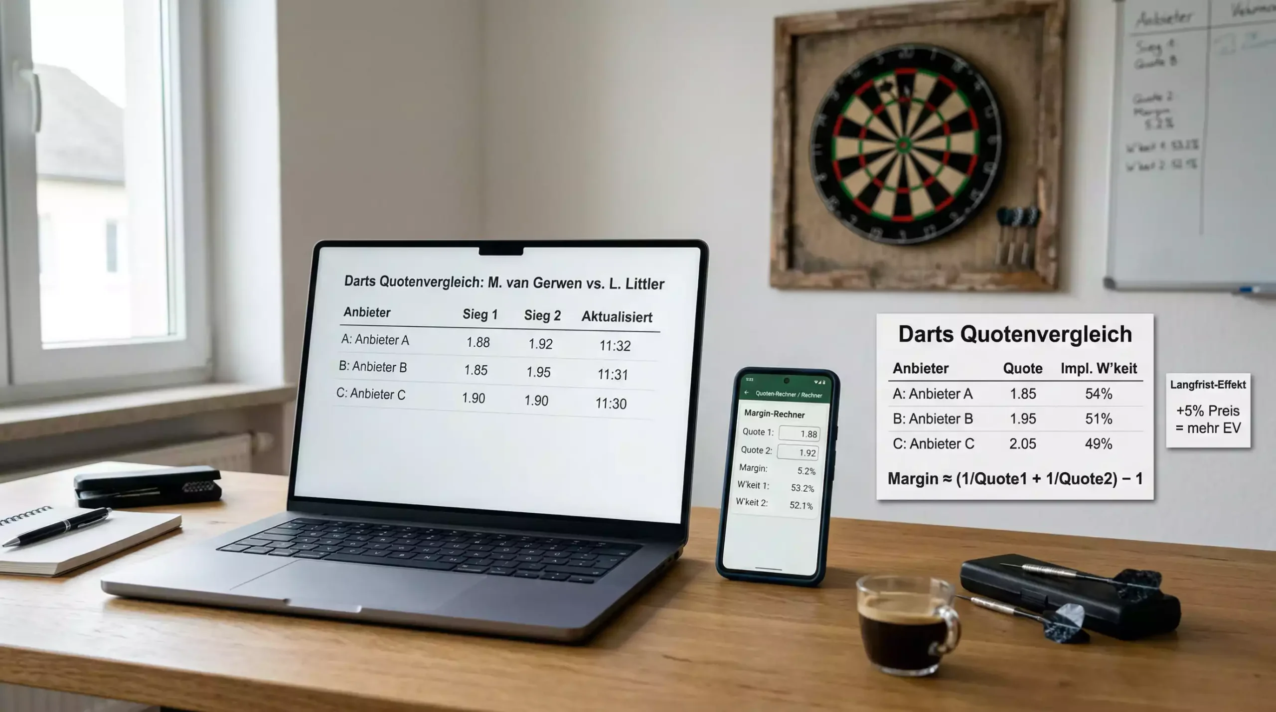 Darts Quotenvergleich – den besten Preis finden