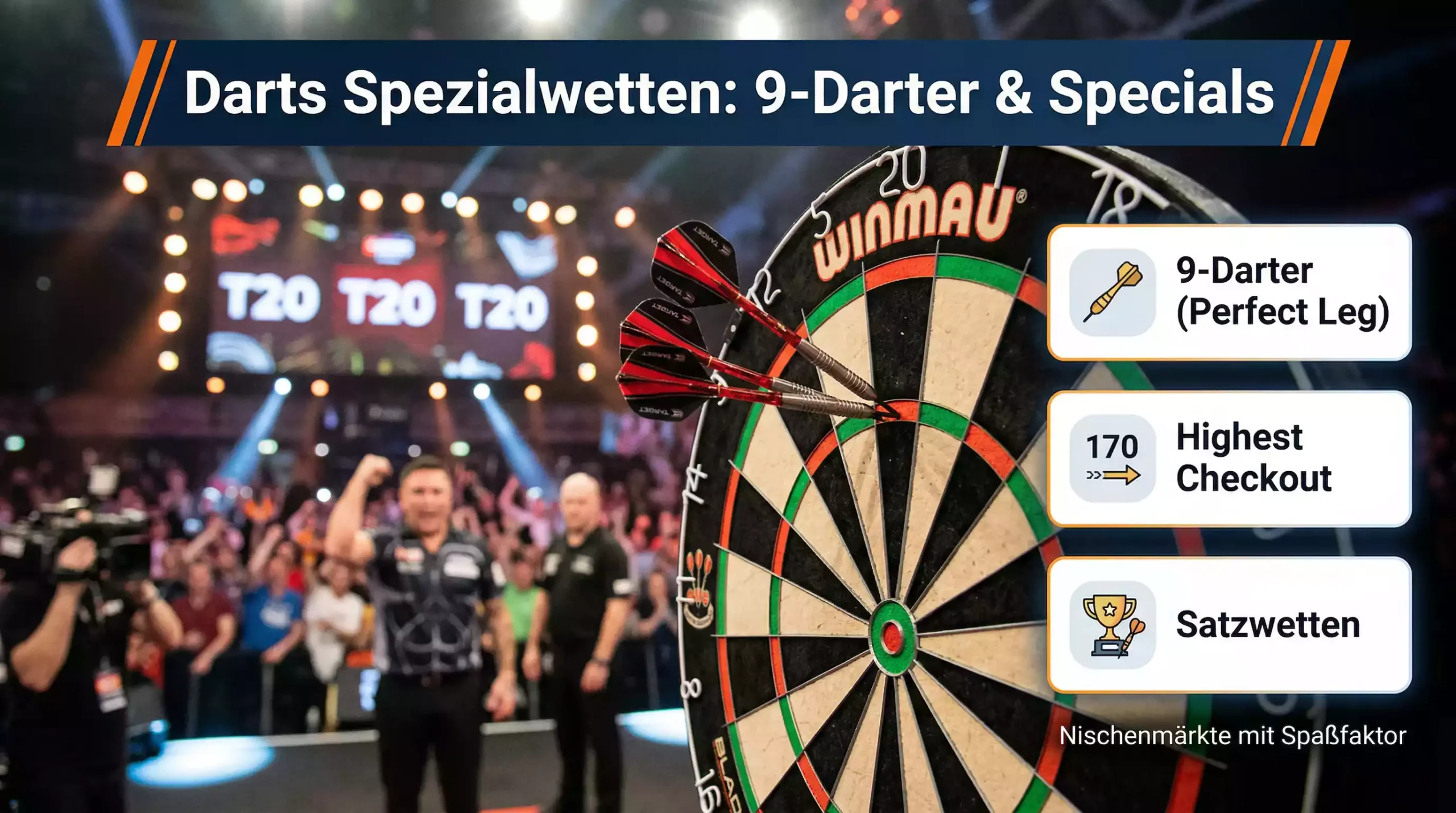 Darts Spezialwetten – 9-Darter, Highest Checkout und Satzwetten