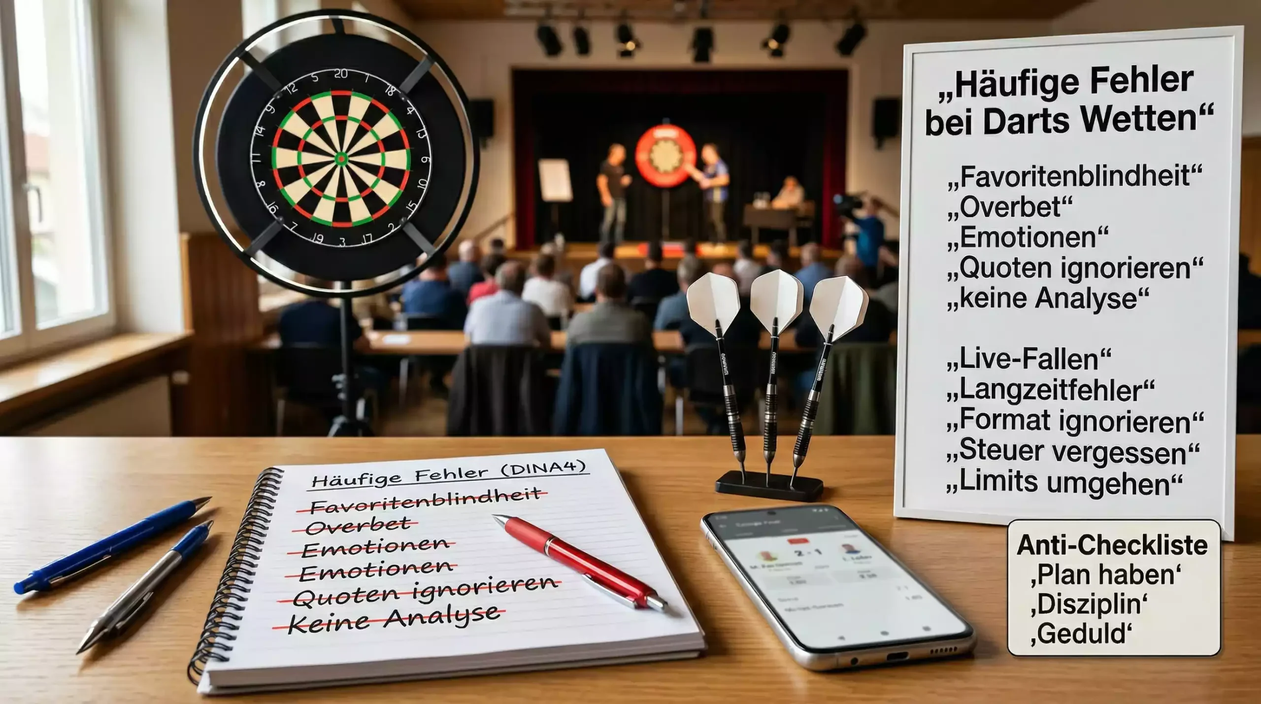 Häufige Fehler bei Darts Wetten – 10 Fallen vermeiden